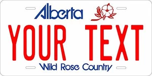 Alberta Wild Rose Personalized Custom License Plate Car Motorcycle Bike - Picture 1 of 2