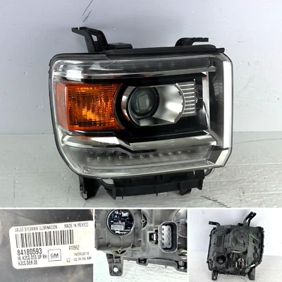 OEM 2016-2019 GMC Sierra 2500HD 3500HD Passenger Side LED Headlight 84180593 - Image 1 of 4