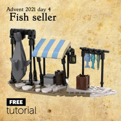ZITIANYOUBUILD MOC-96254 Medieval Fish Seller 107 Pieces Good Quality - Image 1 of 4