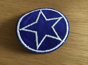 Parche de estrella de costura. 8 cm de diámetro. Azul/blanco - Imagen 1 de 3
