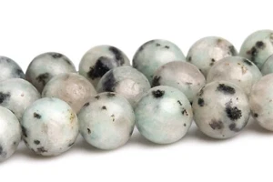 Cuentas sueltas de piedras preciosas redondas de kiwi verde natural de 8 mm grado A - Imagen 1 de 4