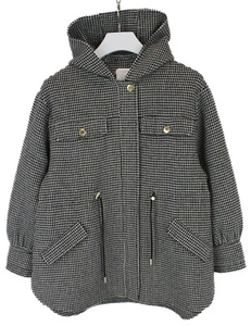 Sandro Loumy Jacke Damen (Eu) 34 Hundezahn Wollmischung Filz Kapuzenparka - Bild 1 von 7