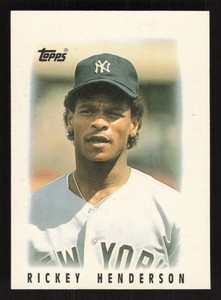 Rickey Henderson 1986 Topps Major League Leaders Minis #27 Yankees {0620