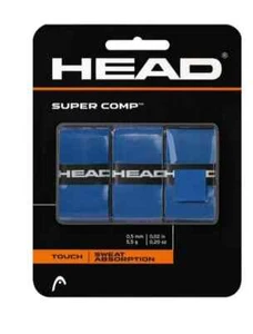 Head Super Comp Tennis Racket Overgrip Sweat Absorbent 3 Pack Badminton BLUE - Picture 1 of 1