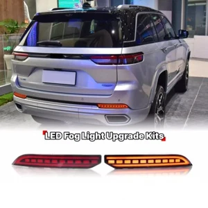 2pcs Rear Bumper Reflector Light For 2021-2024 Jeep Grand Cherokee Red LH+RH - Bild 1 von 5