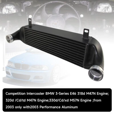 Intercooler For BMW E46 318d M47N  320d /Cd/td M47N 330d/Cd/xd M57N 2003+ Black - Image 1 of 4