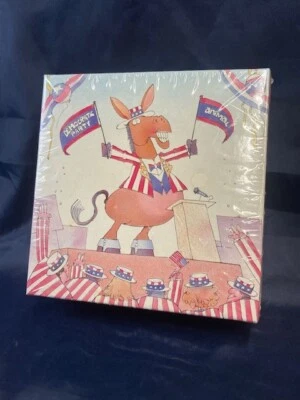 HALLMARK SPRINGBOK MINI JIGSAW PUZZLE • DEMOCRATIC PARTY ANIMAL • NEW SEALED - Image 1 of 4