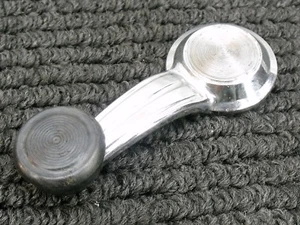 Black & Chrome Window Winder Crank Door Handle For 1968-1979 Chevrolet Corvette - Picture 1 of 7