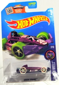 Hot Wheels Mattel Arrow Dynamic HW Glow Wheels 7/10 1:64 Scale 2015 Red Lines - Picture 1 of 7