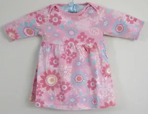 L.L. BEAN Size 3-6 Months Pink Floral Long Sleeve Dress - Foto 1 di 2
