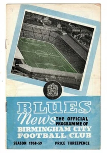 Birmingham City v Preston North End - 1958-59 Division One - Football Programme - Picture 1 of 3