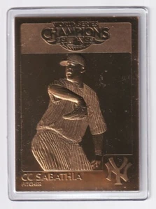 CC Sabathia 2009 New York Yankee Danbury Mint World Series Gold Card - Bild 1 von 1