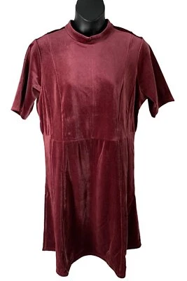 Isaac Mizrahi Live! Vestido de terciopelo Always Isaac Fit & Flare caoba Foto 1 de 2