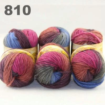 Sale New 6 Skeinsx50g Rainbows Coarse Hand Knit Quick Wool Yarn Shawl Scarves 10 - Image 1 of 4