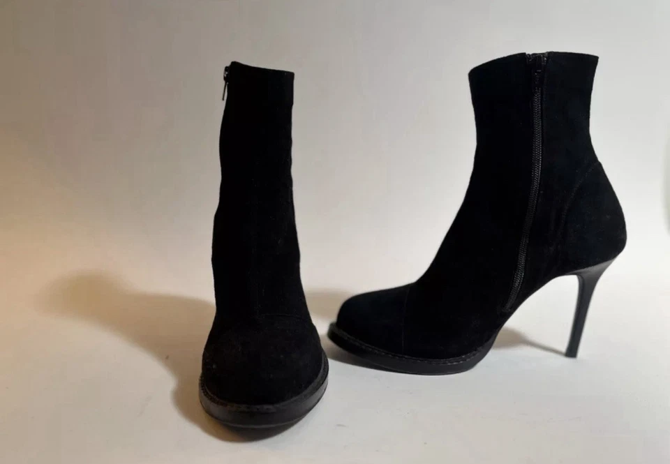 ANNE DEMEULEMEESTER Size38.5 STILETTO ANKLE BOOTS BLACK SUEDE Size 8.5 - Image 1 of 4
