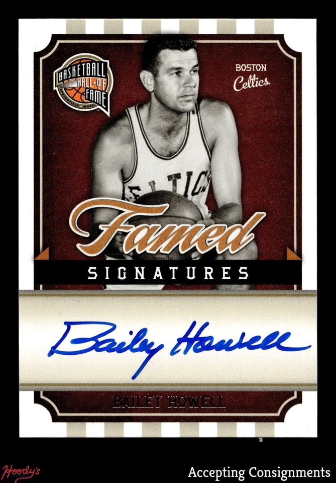 2009-10 Hall of Fame Famed Signatures Bailey Howell 503/599 AUTO HOF CELTICS - Image 1 of 2