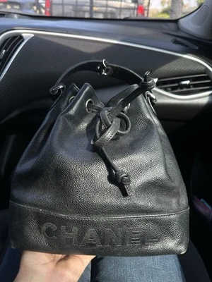 Chanel Vintage CC Drawstring Bucket Bag Caviar Small - Image 1 of 2