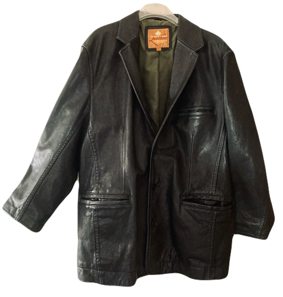 The Territory Ahead Men's 100% Genuine Leather Jacket Black Size XL - Image 1 of 4