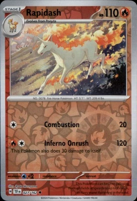 Rapidash Reverse Holo Uncommon SV05: Temporal Forces 027/162 NM - Image 1 of 2