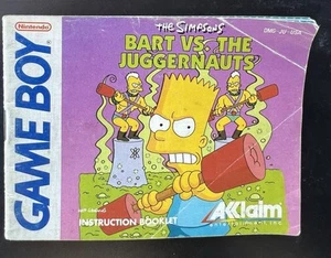 Vintage BART VS THE JUGGERNAUTS NUR ANLEITUNG BOOKLET Nintendo Game Boy - Bild 1 von 3