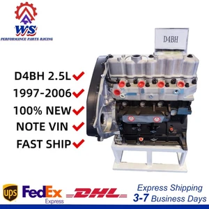 D4BH Motor Long Block For Hyundai Galloper Starex Terracan i20 2.5 1997-21 TDI - Picture 1 of 16