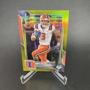 2025 Bowman Chrome U Kaden Feagin #26 1st Yellow Refractor #'d 088/350! Illinois - Bild 1 von 3