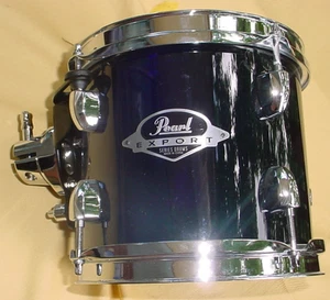 8" Tom Pearl Export Series 8x7" Drum Rack TOM-TOM Ice Jet Black W/ RIMS Mount - Picture 1 of 6