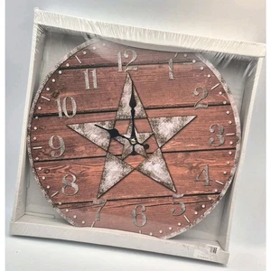Reloj Estrella Rústico Decoración Granero Hogar Resistente 1 13" NUEVO - Imagen 1 de 5