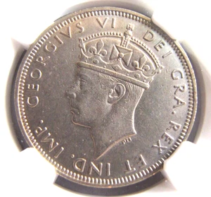 Cyprus KM28 2 Shillings 1947 NGC AU 58. Seems undergraded ! - Picture 1 of 2