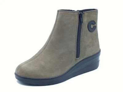 Cinzia Soft IV13898 Visone Tronchetti per Donna in nabuk con lampo - Imagen 1 de 3