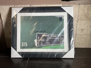 Ted Williams DUAL Certificates Signed FRAMED 16x20 Green Monster Litho - Picture 1 of 4