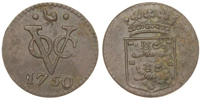 Netherlands East Indies / West-Friesland - VOC Duit 1750 - Image 1 of 3
