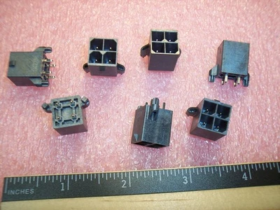 QTY (30) 76829-0004 MOLEX 4 POSITION VERTICAL HEADERS 5.7mm MALE SHROUDED 4-WALL - Image 1 of 3