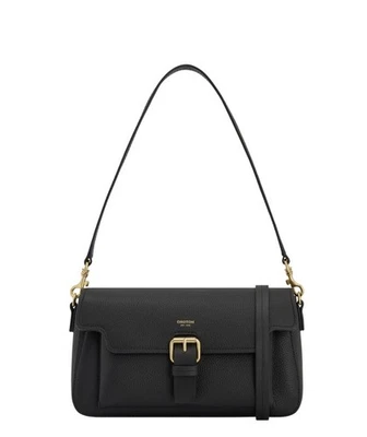 Oroton Bag Black Dylan Day Bag Pebble Leather Magnetic Clousure Brand New - Image 1 of 4