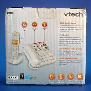 VTech SN5147 Amplified Corded/Cordless Senior Phone Answering Machine ~ Open Box - Picture 1 of 5