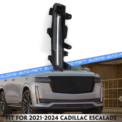 Passenger For 2021-2024 Cadillac Escalade Fog Light Daytime Running Lamp LED DRL - Image 1 of 4