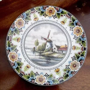 DELFT POLYCHROME Plate Limited Edition. Windmill. Handmade Holland. 7.5 Inch - Picture 1 of 10
