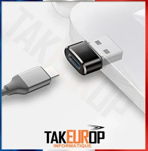 Adaptateur Usb-C Femelle Vers USB A Male Chargeur Câble Convertisseur Prise - Photo 1/4