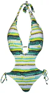 Neu NWSC Monokini 1-teiliger Damen-Badeanzug S M L XL 4 6 8 10 12 14 16 Zick-Zack - Bild 1 von 2