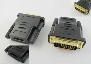 DVI-I 29 Pin Male to HDMI Female Jack Adapter Connector Converter PC Video Cable - Picture 1 of 1