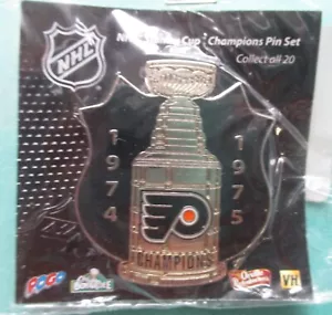Philadelphia Flyers 1974 & 1975 Stanley Cup Champions NHL Hockey Pin - Picture 1 of 2