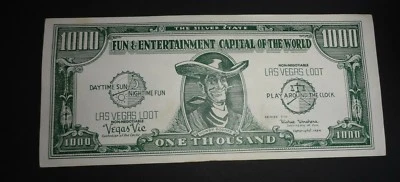 HOTEL SAHARA LAS VEGAS 1954 ADVERTISING CURRENCY - Image 1 of 3