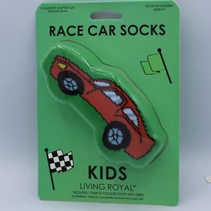 Living Royal Kids Race Car Socks One Size Fits Most Children Ages 4-8 Green - Picture 1 of 1