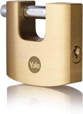 YALE Y114B/70/113/1 - Lucchetto Rettangolare in Ottone e Acciaio + 3 Chiavi - Immagine 1 di 4