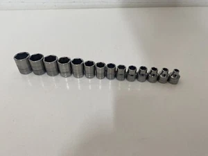 Snap On Tools 3/8 flache Flankenantrieb Steckschlüsselsatz 6-20 mm 6pt fehlen 15 mm 14-teilig - Bild 1 von 14