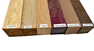 Combo Pack of 6 Multispecies Pepper Mill Turning Lumber Blanks 3" x 3" x 12" - Picture 1 of 6