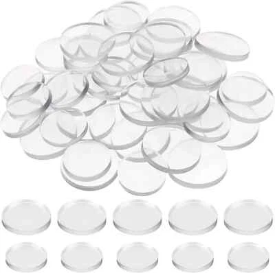 SALBSEVER 50 PCS Clear Bumpers For Glass Table Tops 3mm Glass Table Top Anti Slip Pads Top