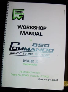 1975-77 Norton Commando, Mark 3, NEW, OEM, Factory Workshop Manual, Sealed - Picture 1 of 7