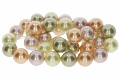 0.4 lfm (57,37 € */ 1 lfm) 10S139 - Muschel Kern mix Strang Mineralien Edelstein - Bild 1 von 2