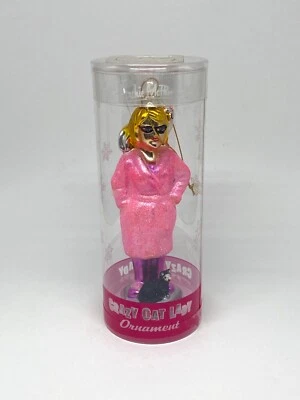 Рождественское украшение из выдувного стекла Archee McPhee 2016 Crazy Cat Lady - Изображение 1 из 4